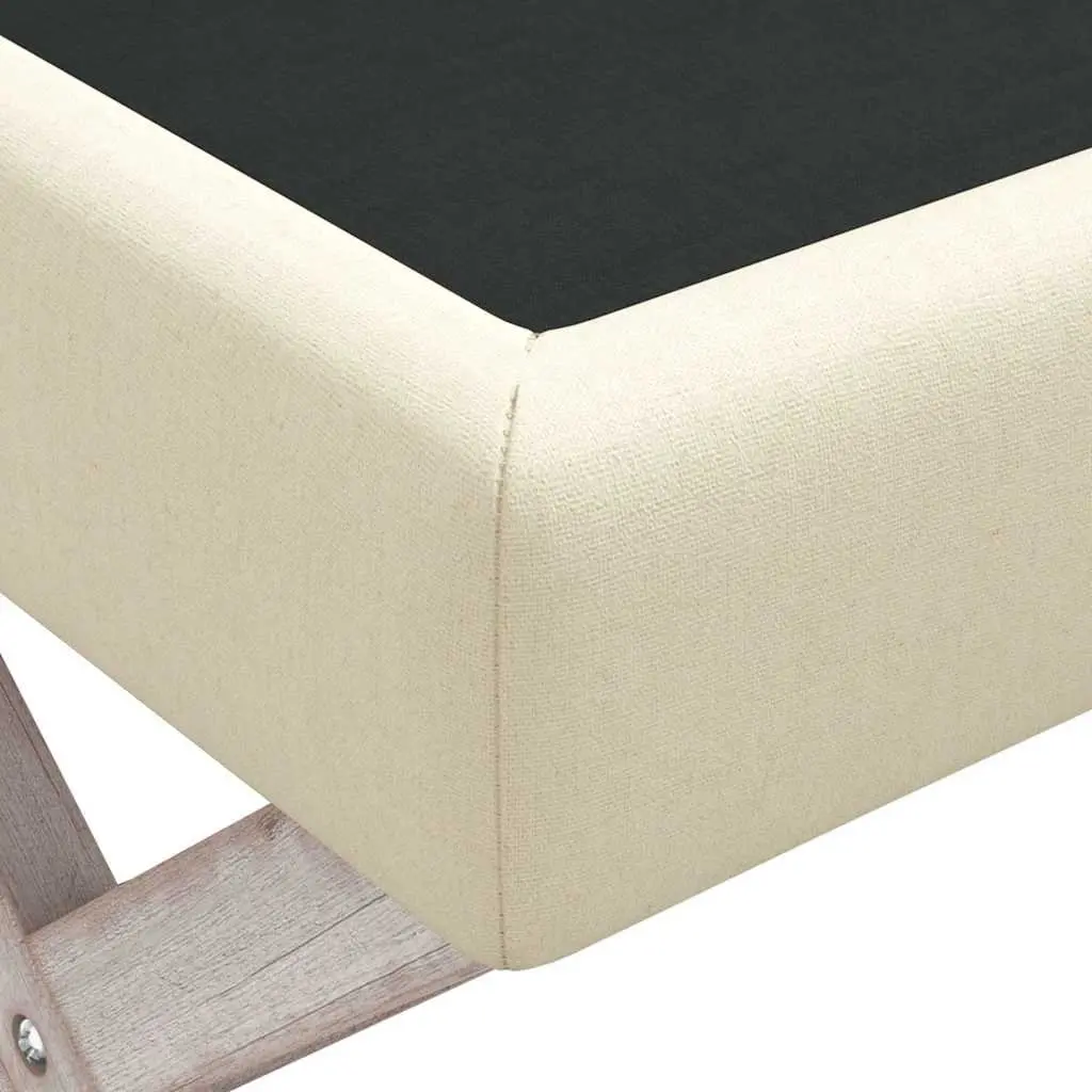 Storage Stool Bench in Natural Linen Fabric