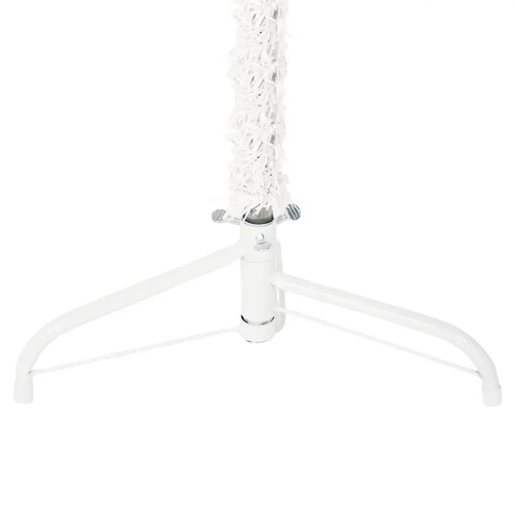 Half Christmas Tree Slim Artificial Holiday Decoration 120cm White