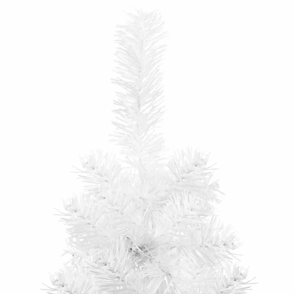 Half Christmas Tree 150cm White Slim Artificial Holiday Home Decoration