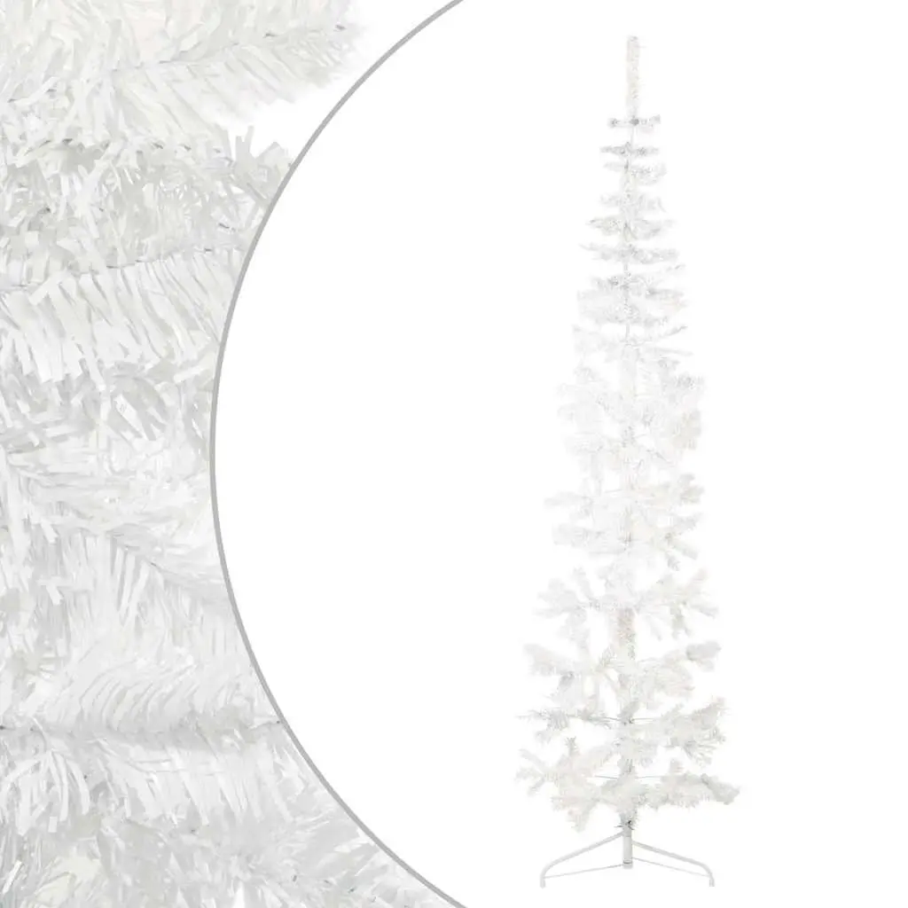 Half Christmas Tree Slim Space-Saving 210cm White