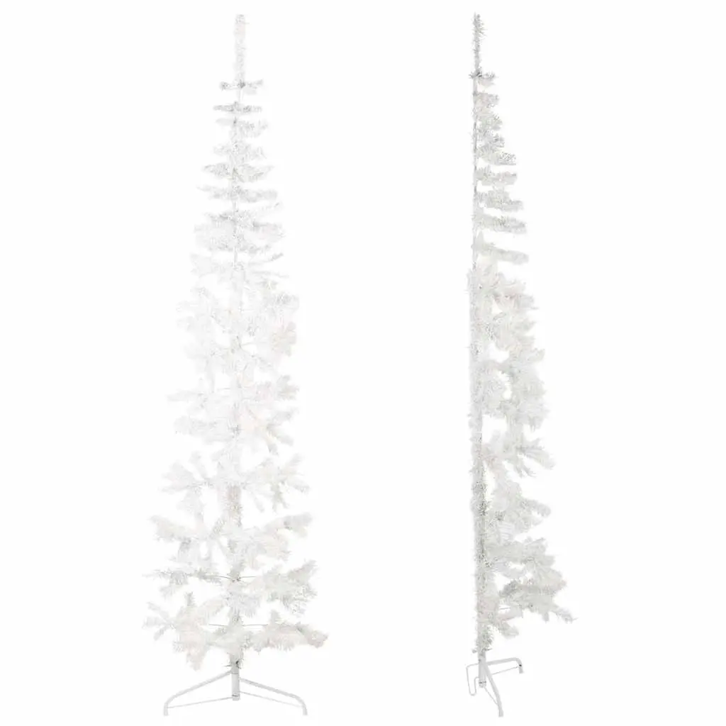 Half Christmas Tree Slim Space-Saving 210cm White