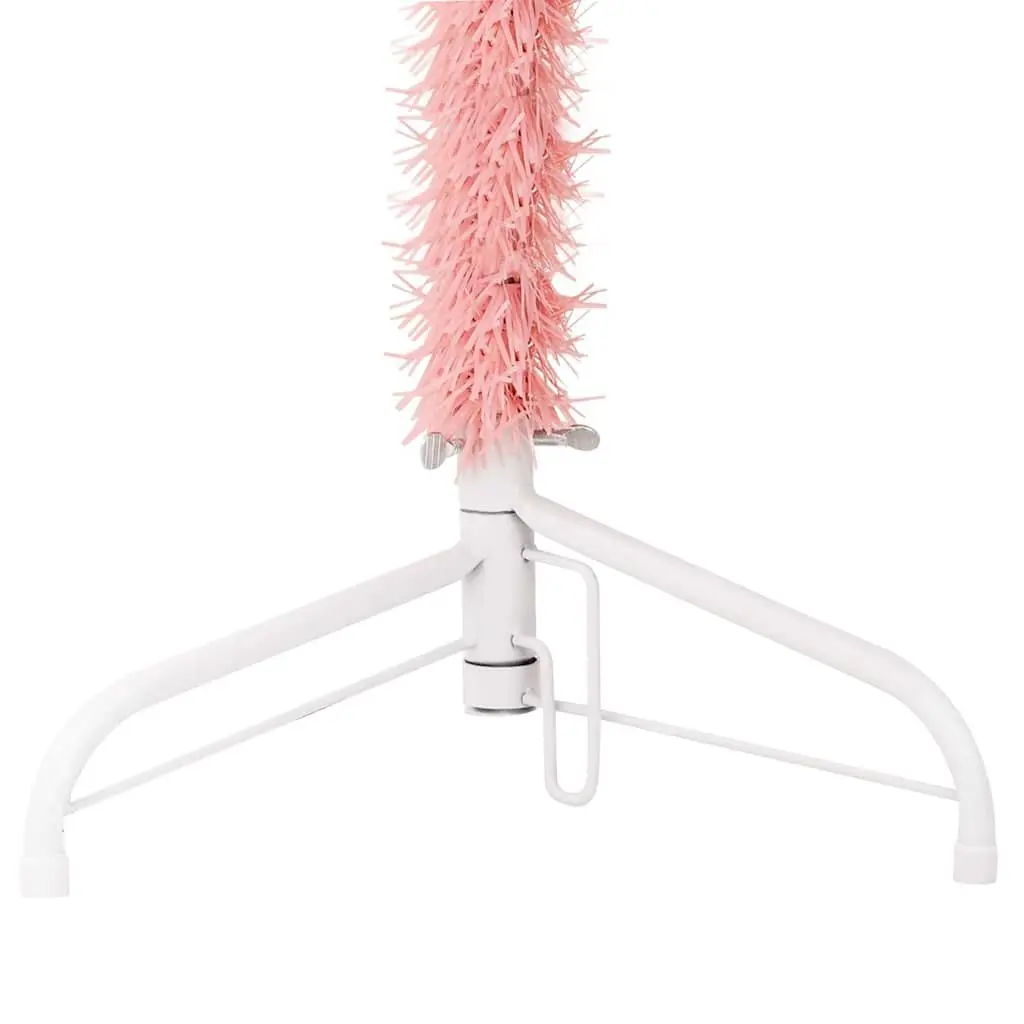 Half Christmas Tree Slim 150cm Pink Seasonal Home Decor