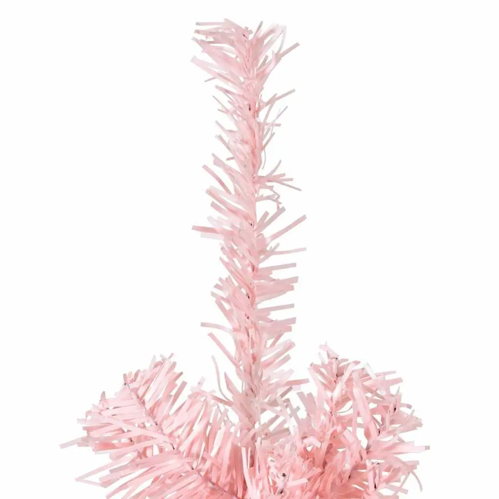 Artificial Half Christmas Tree Pink 240cm Space-saving Holiday Decor