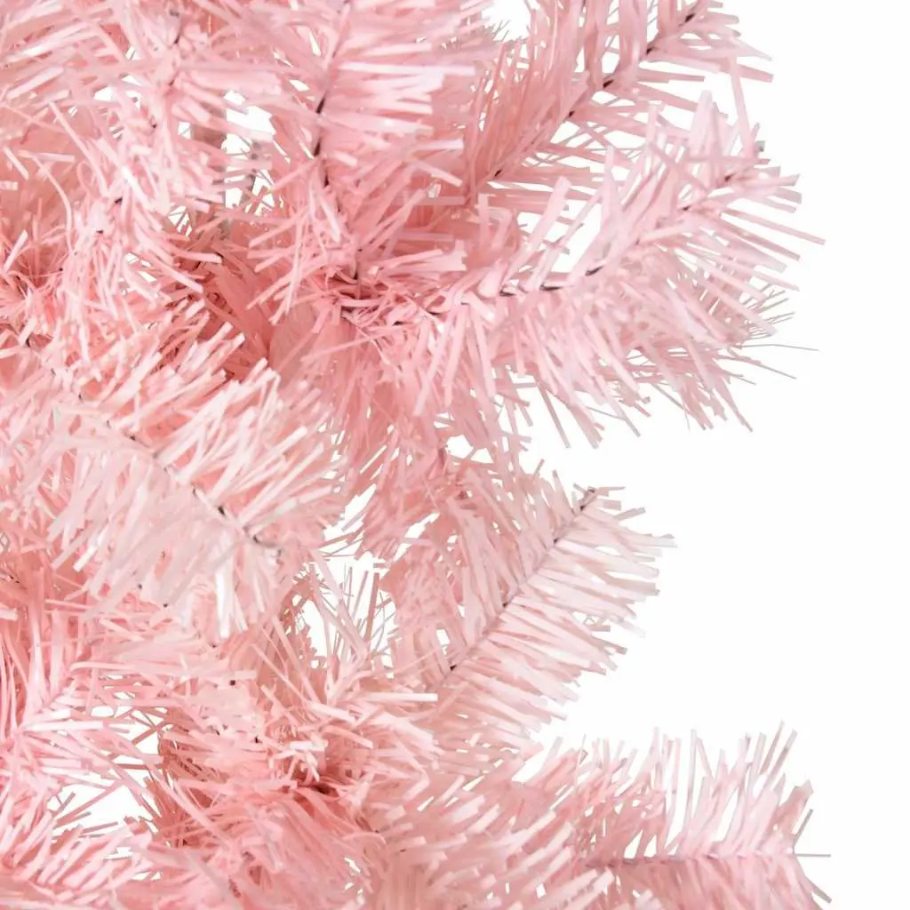 Artificial Half Christmas Tree Pink 240cm Space-saving Holiday Decor
