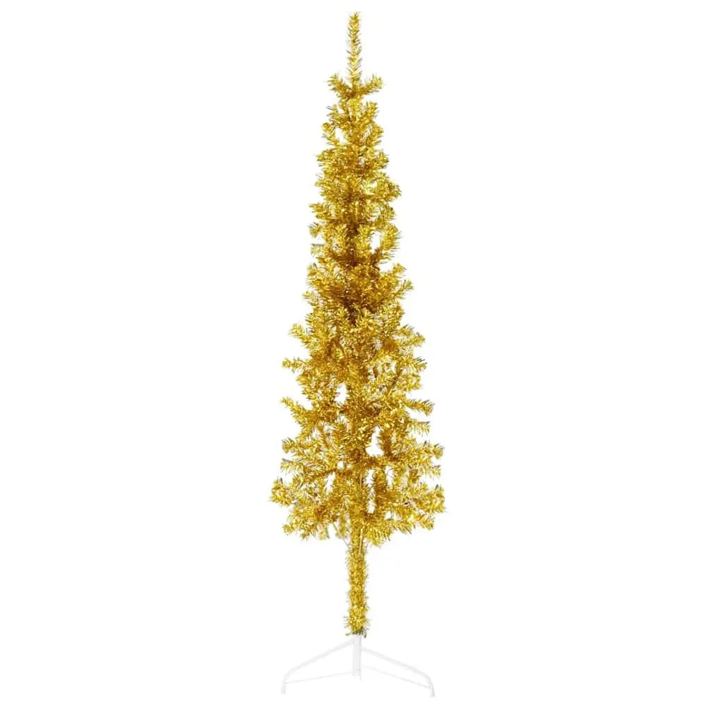 Artificial Half Christmas Tree 150cm Gold Seasonal Decoration