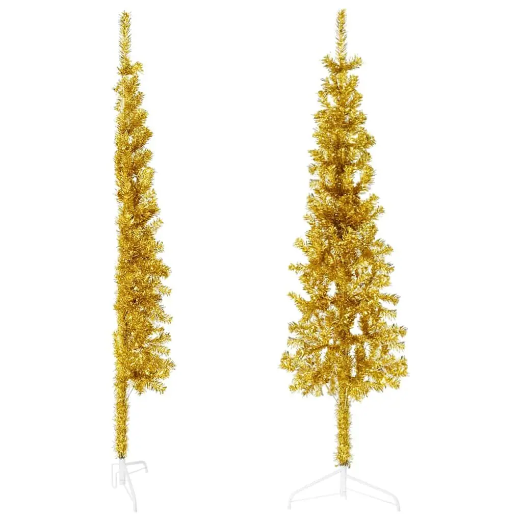 Artificial Half Christmas Tree 150cm Gold Seasonal Decoration