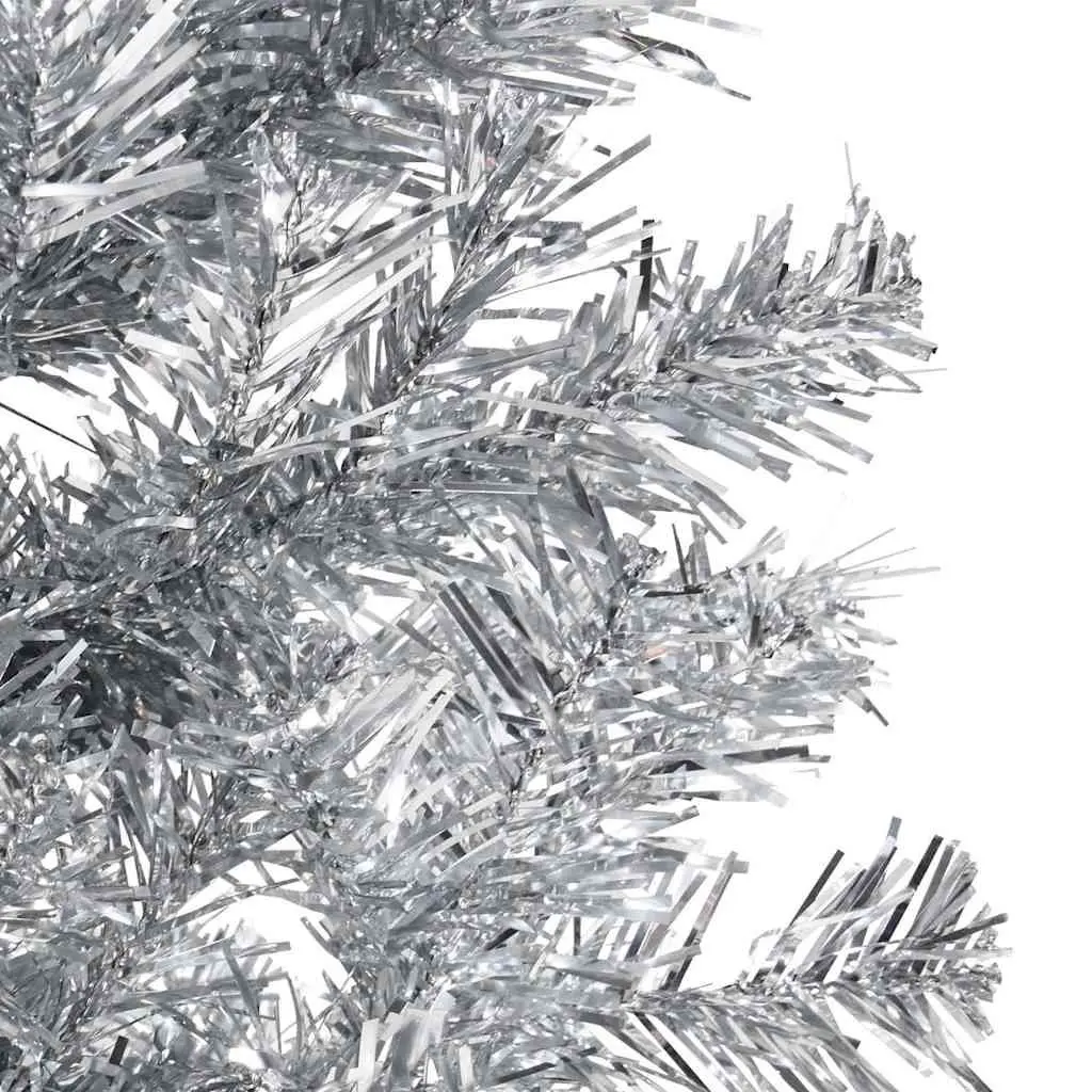 Half Christmas Tree Silver 150cm Space-Saving Artificial Tree for Limited Space