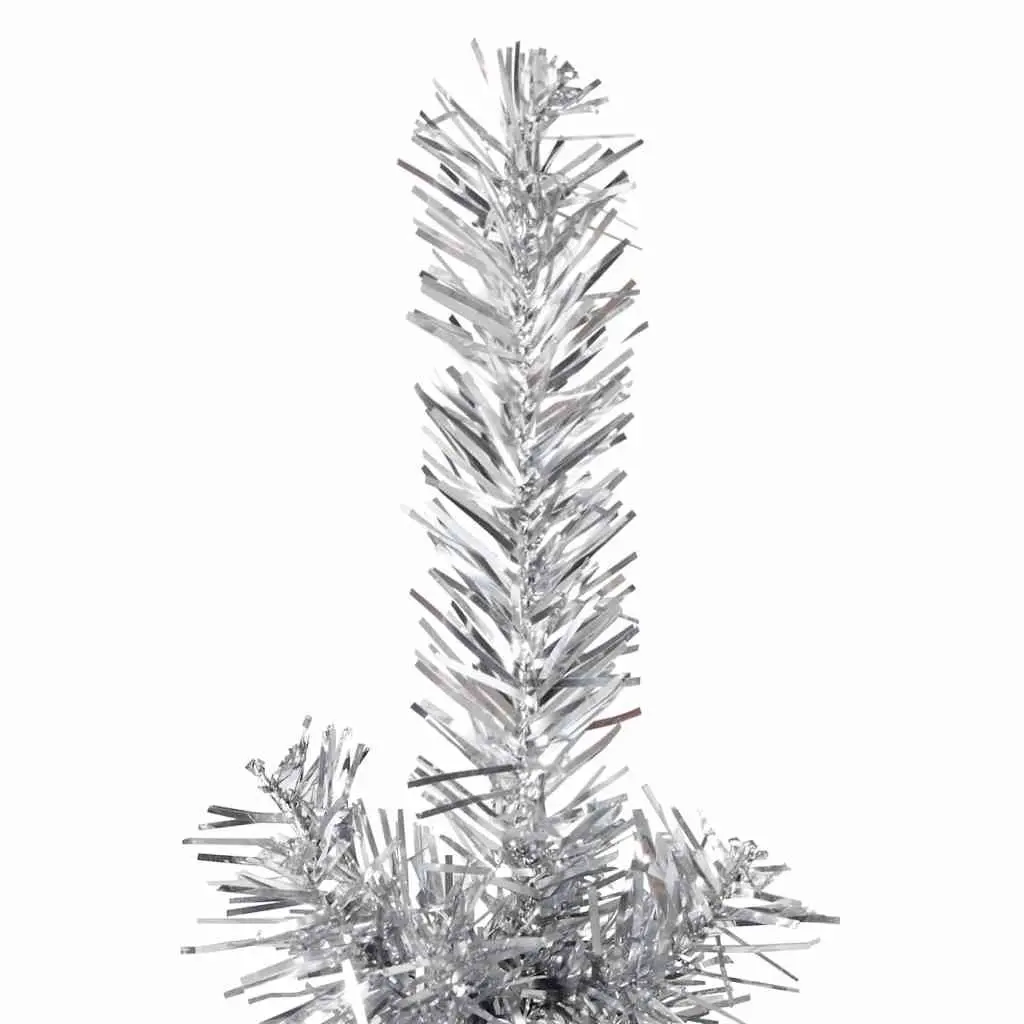 Half Christmas Tree Silver 180 cm Artificial Holiday Decor