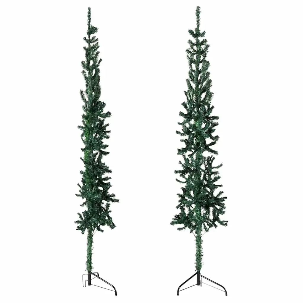 Artificial Half Christmas Tree 210cm Green Space-saving Holiday Decor