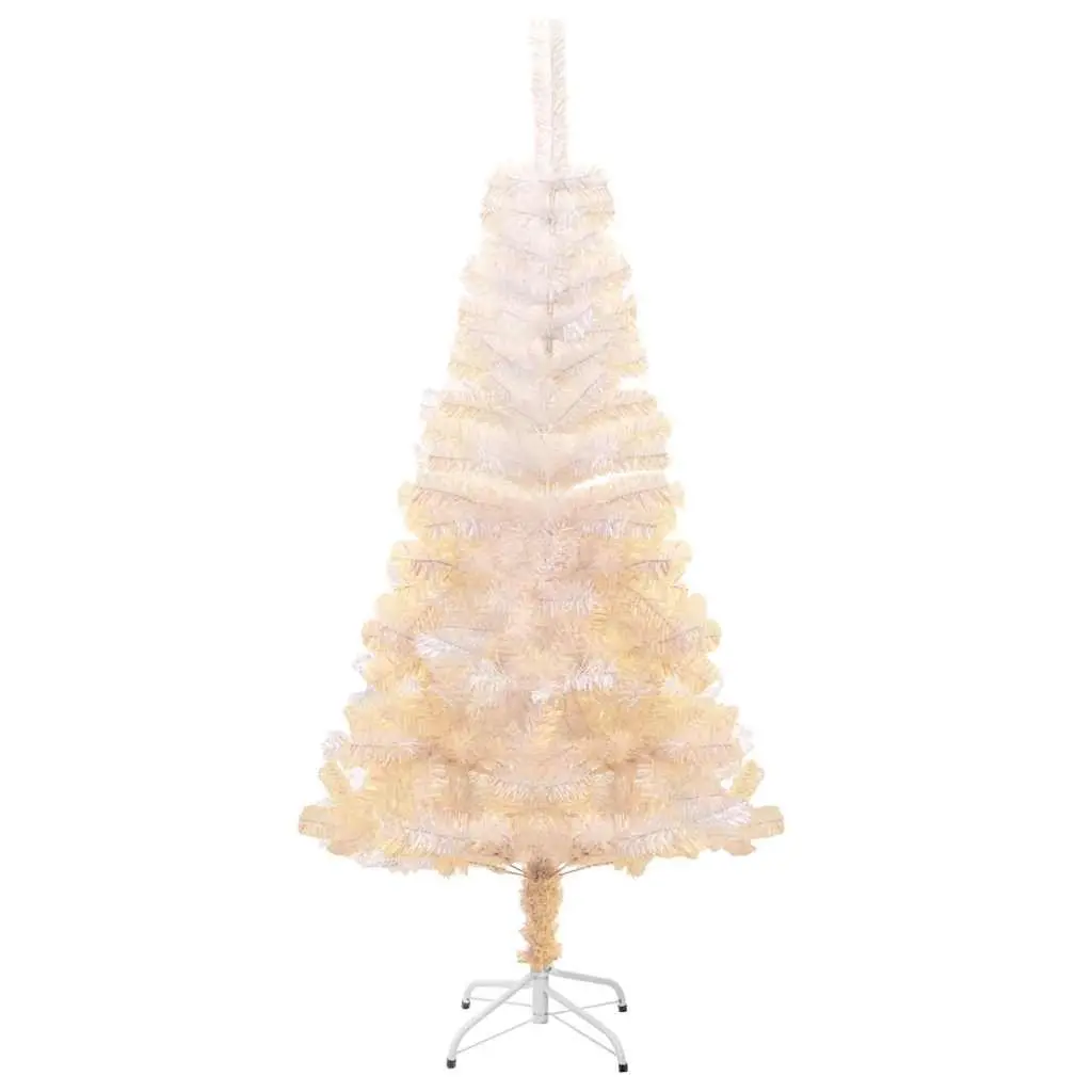 Artificial Christmas Tree 150cm White Iridescent Tips PVC Bushy Holiday Decoration