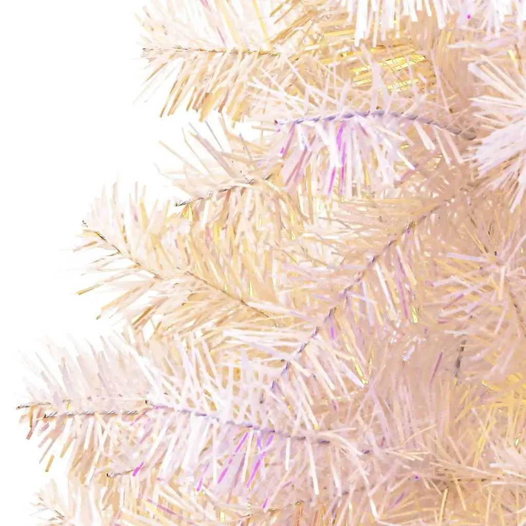 Artificial Christmas Tree 150cm White Iridescent Tips PVC Bushy Holiday Decoration