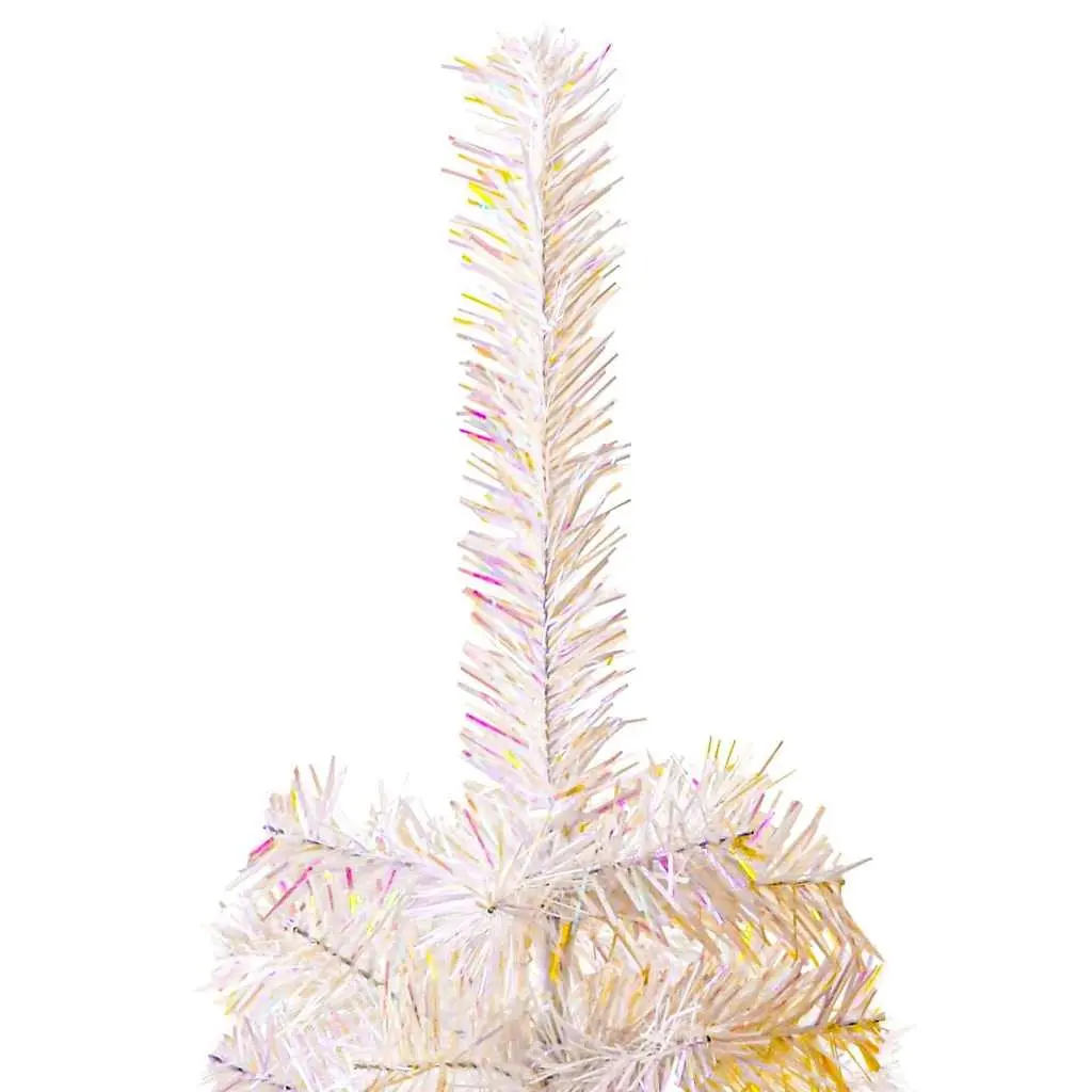 Artificial Christmas Tree 240cm White Iridescent Tips PVC