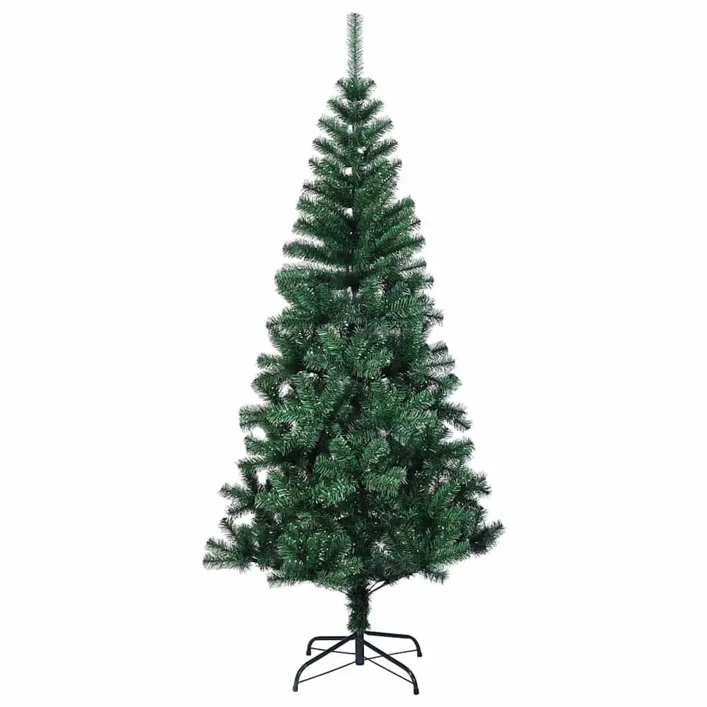 Artificial Christmas Tree 240cm Green Iridescent Tips PVC Bushy
