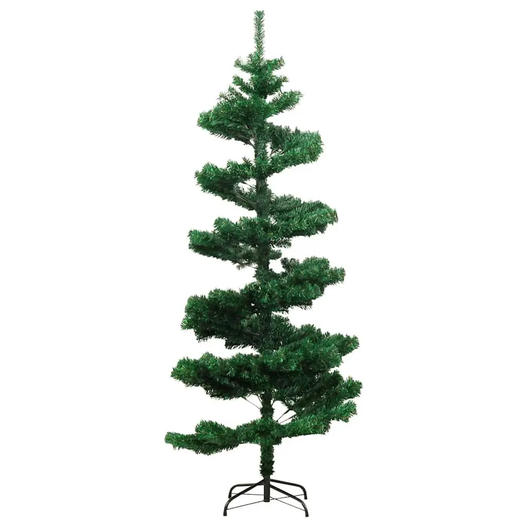 Pre-lit Christmas Tree 150cm Green PVC Artificial Holiday Decoration