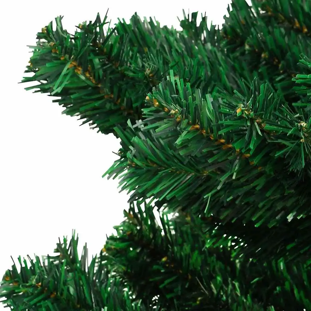 Pre-lit Christmas Tree 150cm Green PVC Artificial Holiday Decoration