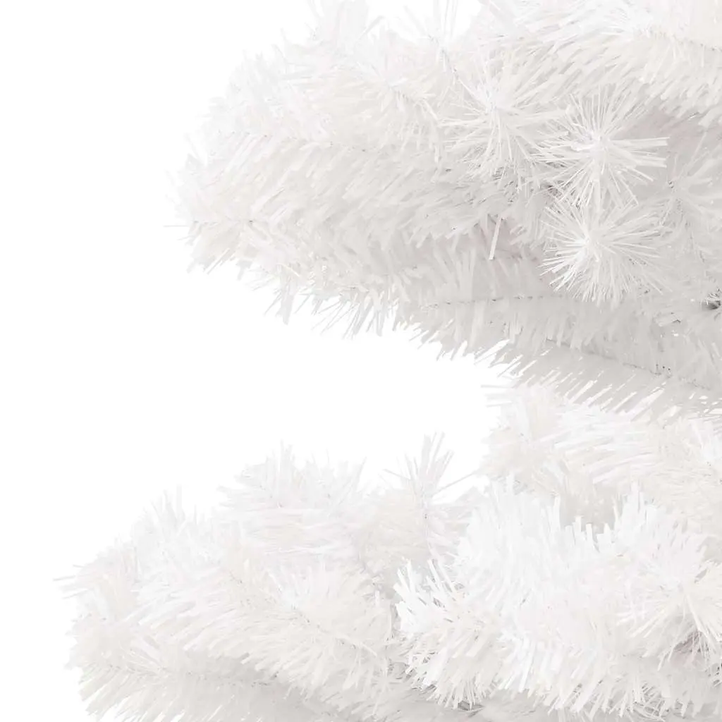 Swirl Pre-lit Christmas Tree 120cm White PVC with LED Lighting Effects Xmas