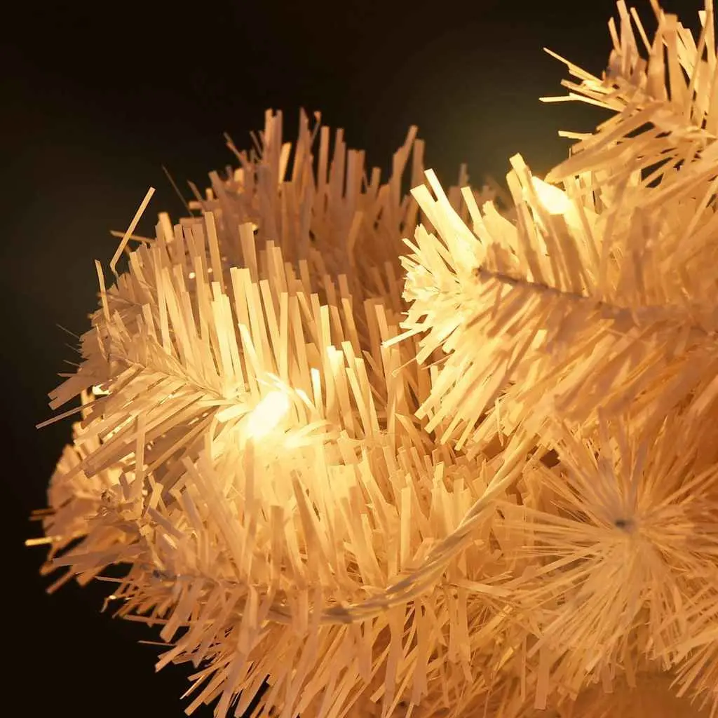 Pre-lit Christmas Tree 150cm Swirl White Artificial with LED Lights