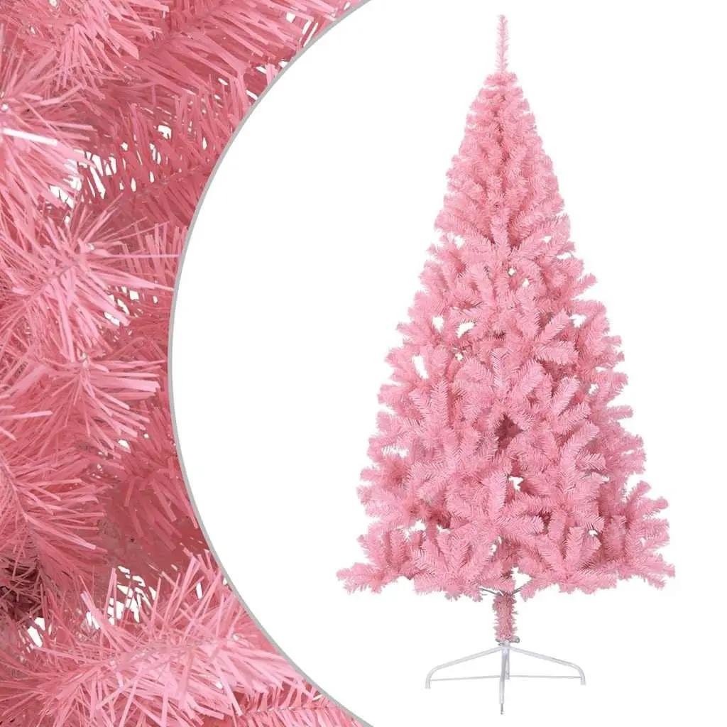 Artificial Half Christmas Tree 210cm Pink Holiday Seasonal Decor