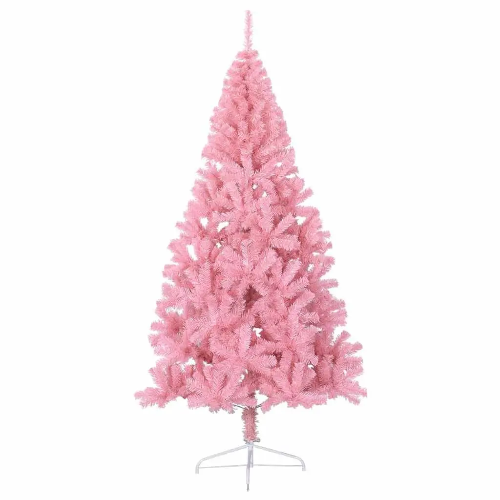 Artificial Half Christmas Tree 210cm Pink Holiday Seasonal Decor
