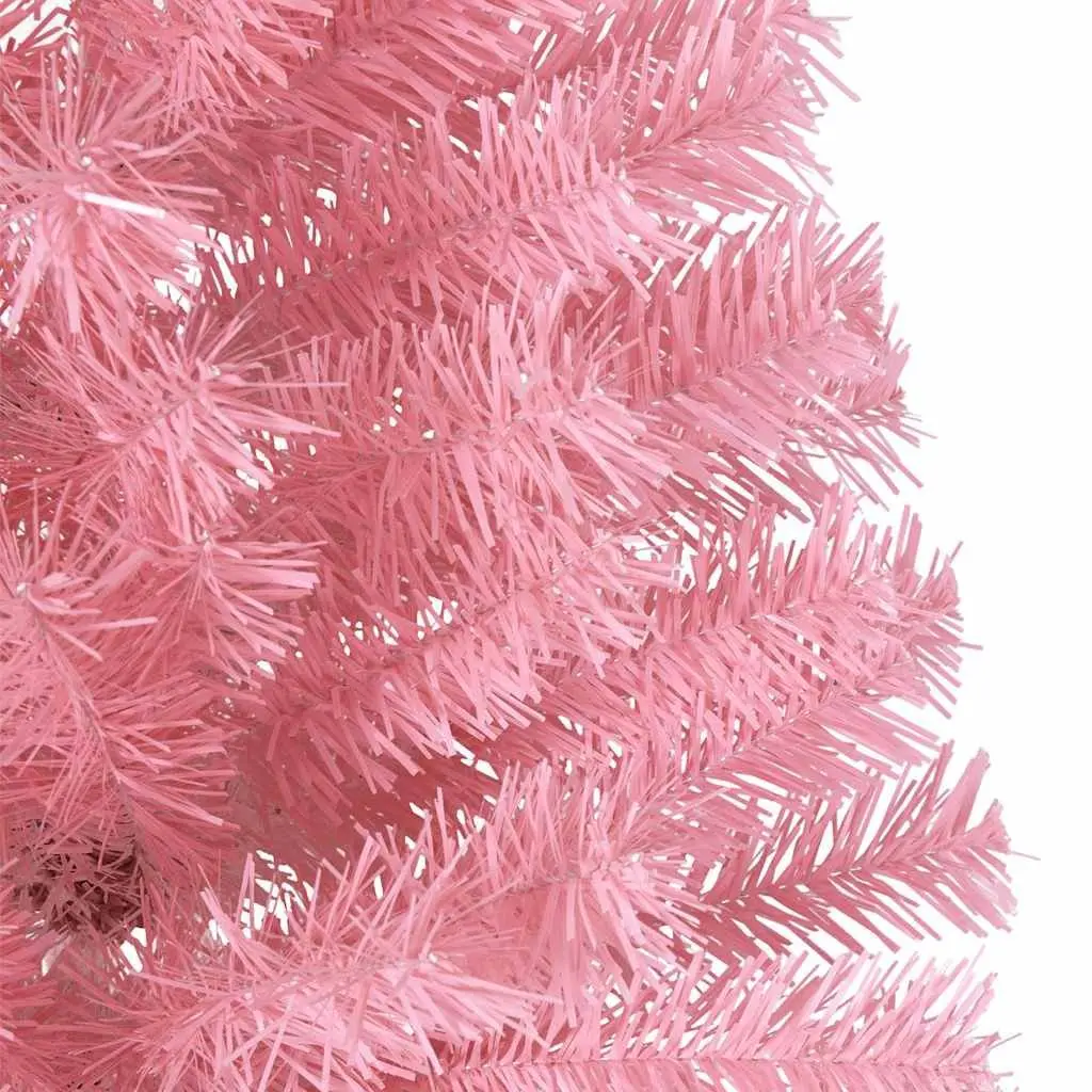 Artificial Half Christmas Tree 210cm Pink Holiday Seasonal Decor