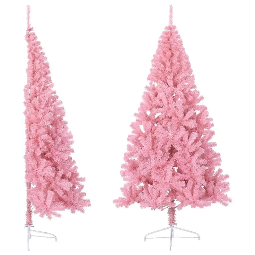 Artificial Half Christmas Tree 240cm Pink Space Saving