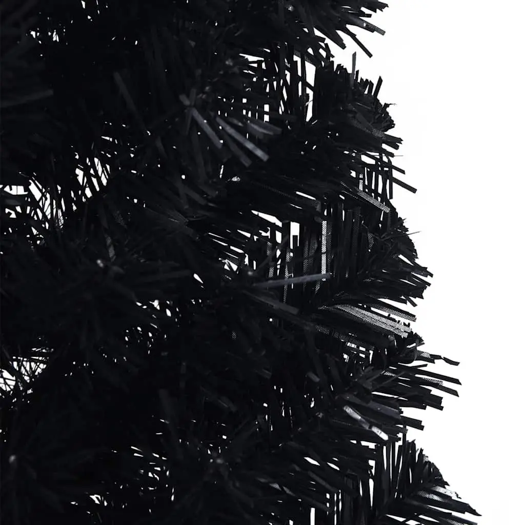 120cm Black Wall Mounted Christmas Tree for Easy Setup