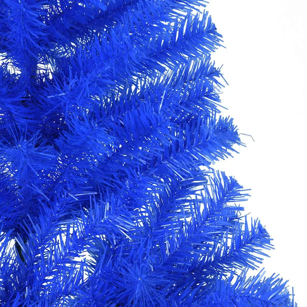 Artificial Half Christmas Tree 210 cm Blue Seasonal Holiday Decor