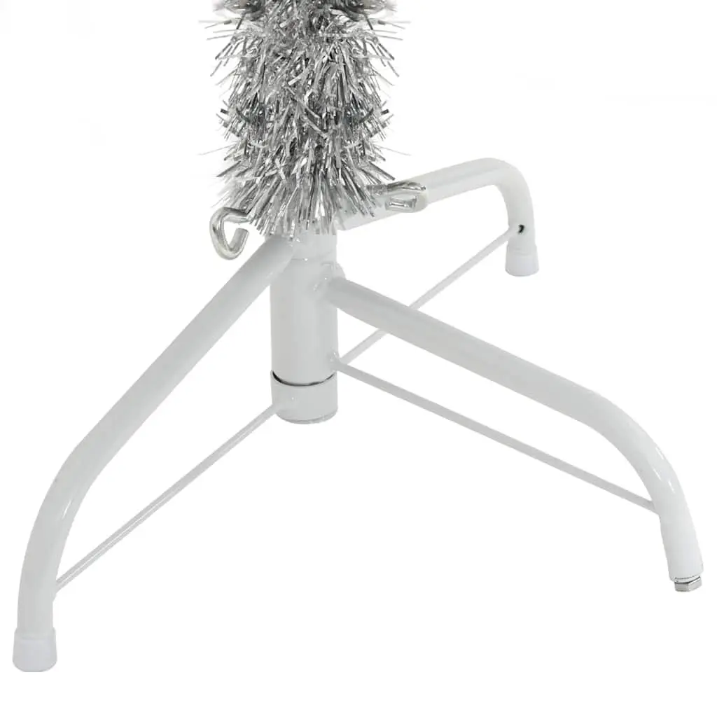 Artificial Half Christmas Tree Silver 180cm Bushy PET Holiday Decor