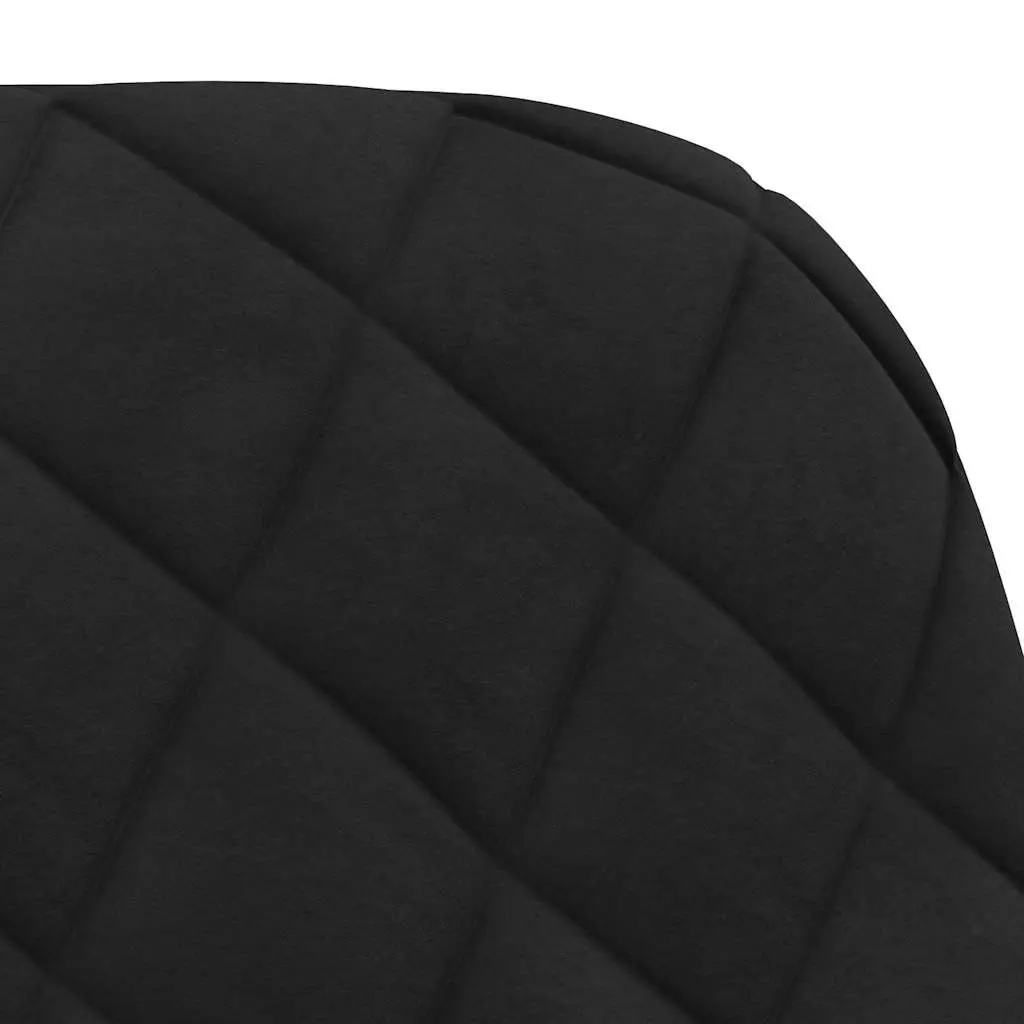 Dining Chairs Padded Comfort Black Velvet 2 Piece