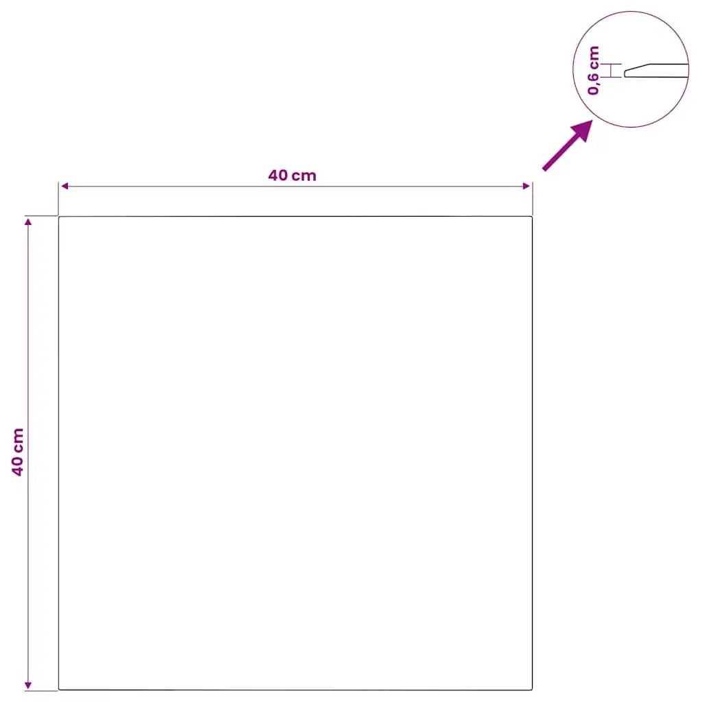 Square Transparent Tempered Glass Table Top 40x40cm for Dining Coffee Garden Use