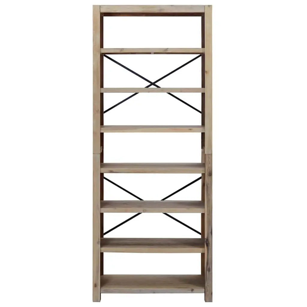 7-Tier Wooden Bookcase Organiser 80x30x200cm Acacia Brown