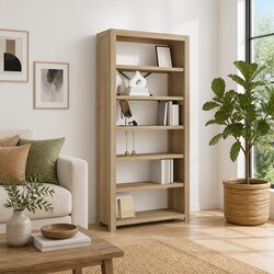 6-Tier Bookcase 80x30x170cm Solid Wood Acacia Brown Storage Shelving Display