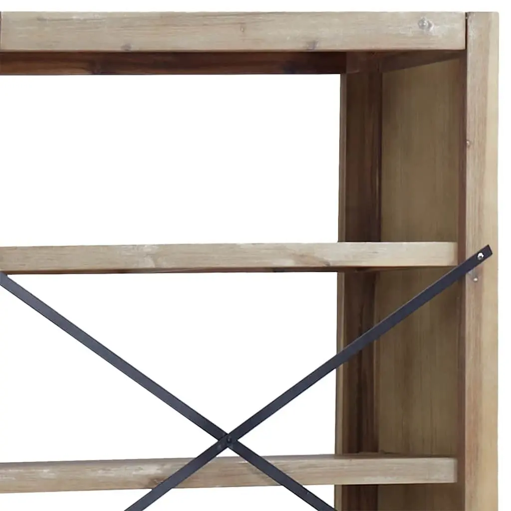 6-Tier Bookcase with Rustic Charm and Stability