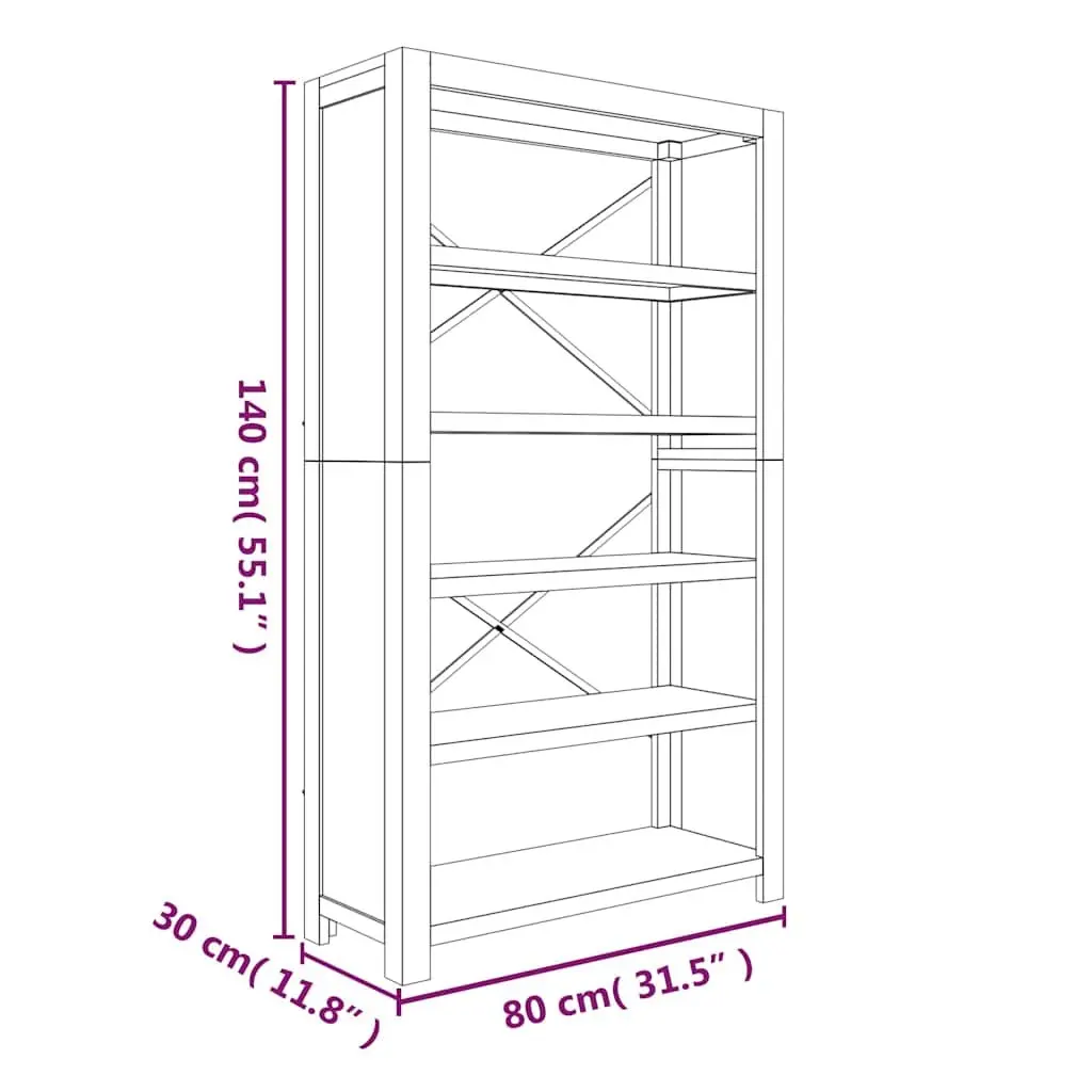 5-Tier Wooden Bookcase with Ample Space