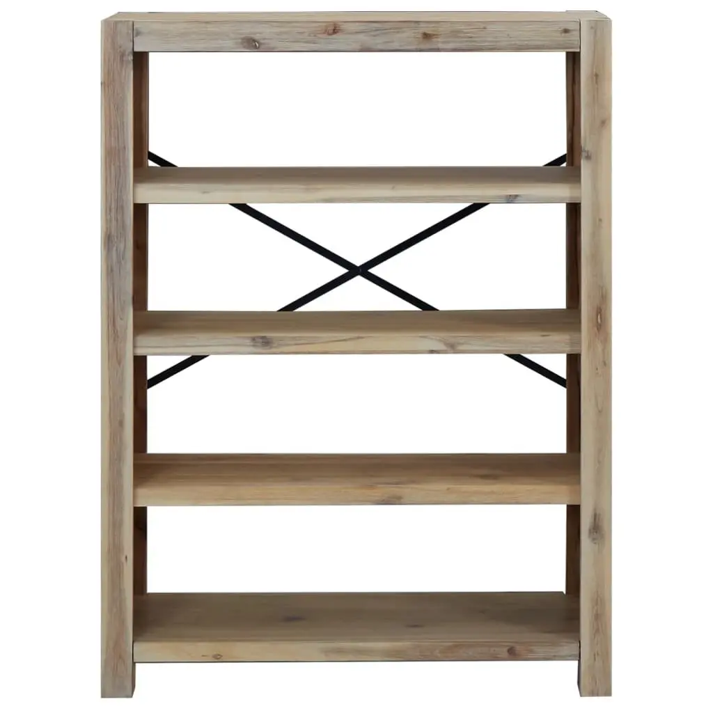 4-Tier Wooden Bookcase with Ample Storage