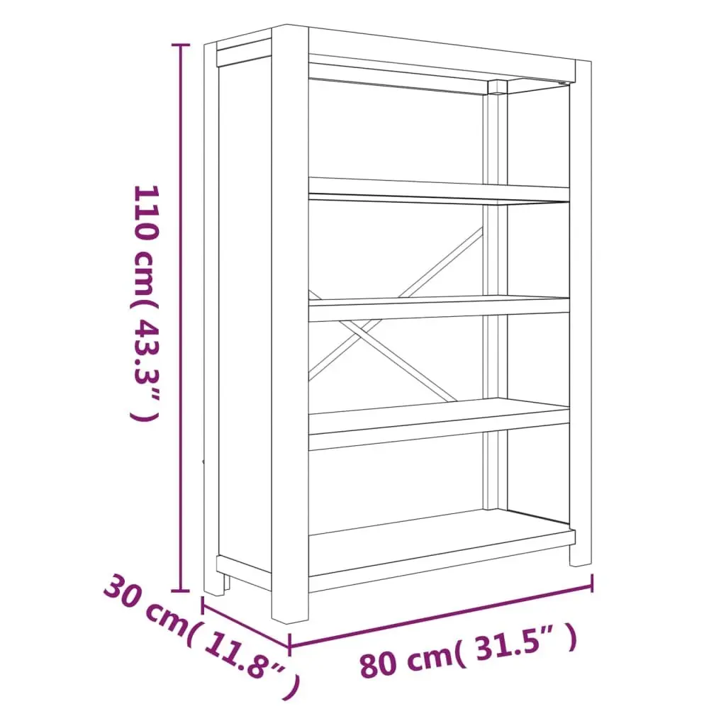 4-Tier Wooden Bookcase with Ample Storage
