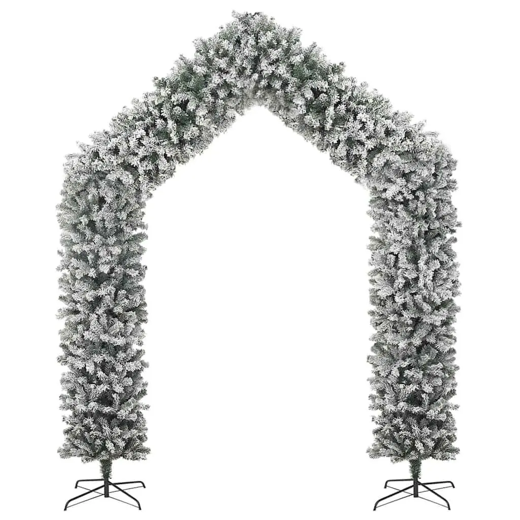 Christmas Tree Arch Holiday Decoration 270cm Flocked Snow White