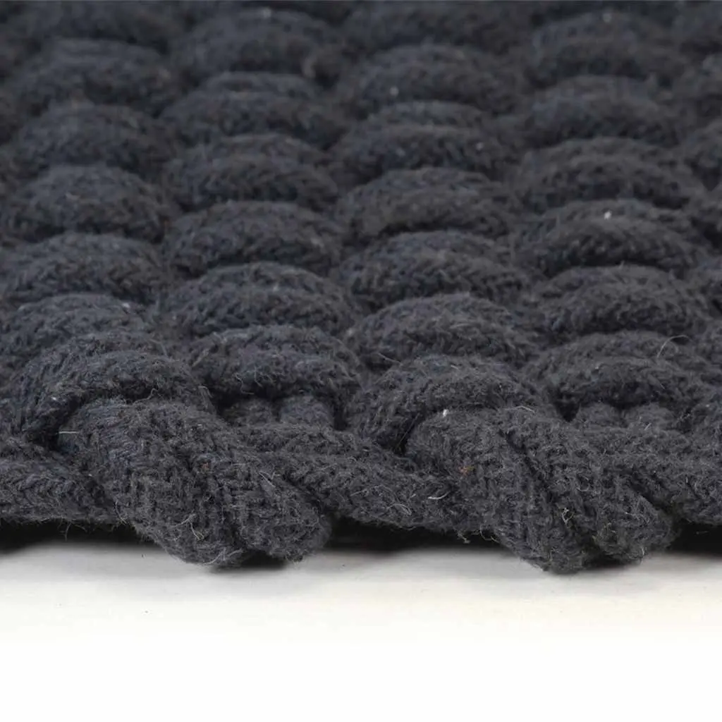 Cotton Rope Rug Floor Mat Anthracite 80x160 cm Living Room Bedroom