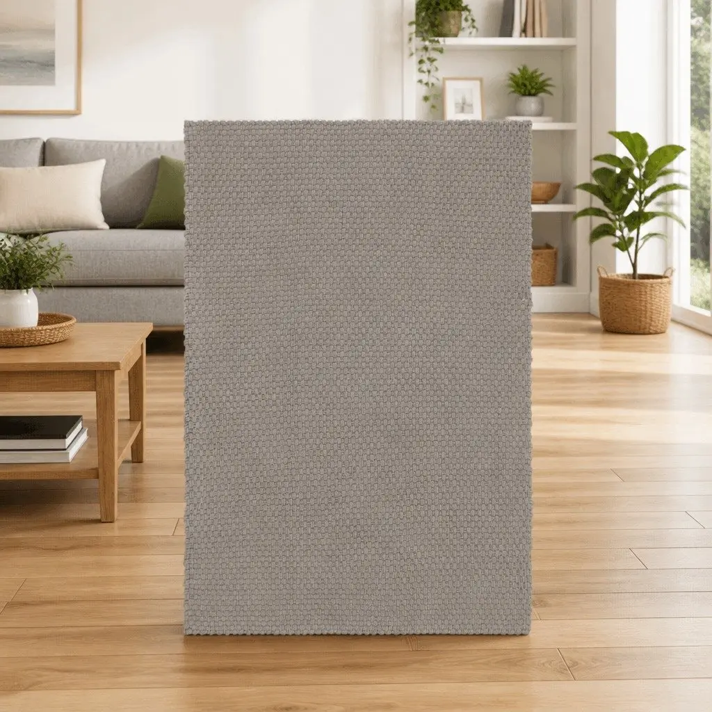 Cotton Rope Rug Grey 180x250 cm Floor Mat
