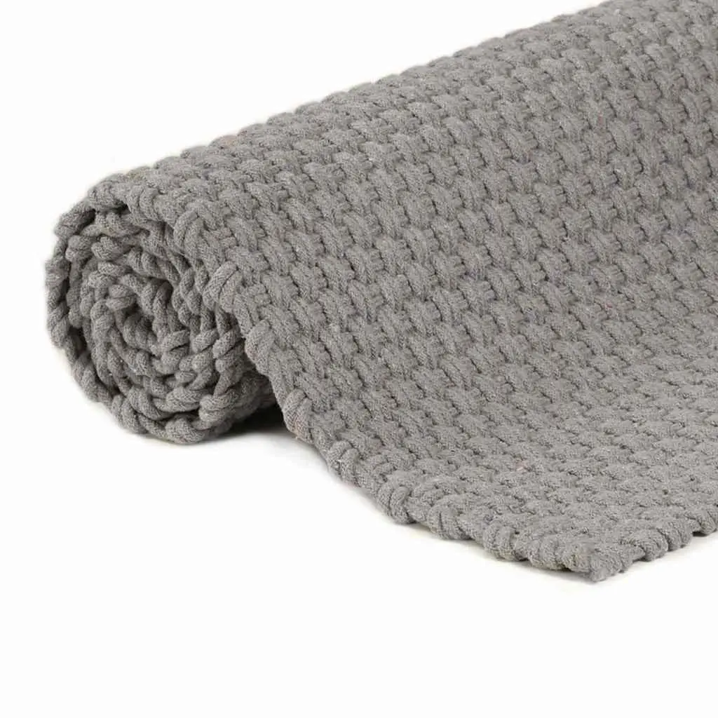 Cotton Rope Rug Grey 180x250 cm Floor Mat