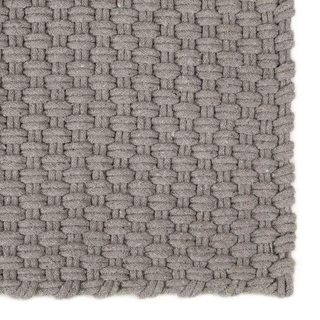 Cotton Rope Rug Grey 180x250 cm Floor Mat