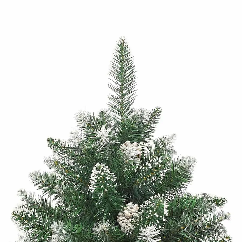 Artificial Christmas Tree 120cm Green Hinged Branches PVC Snow Flocked