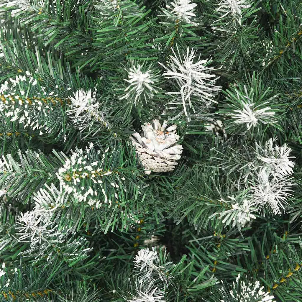Artificial Christmas Tree 120cm Green Hinged Branches PVC Snow Flocked