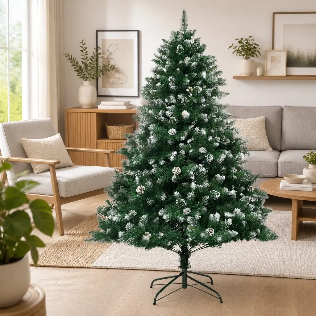 Artificial Christmas Tree 240cm Hinged Branches Green with Stand
