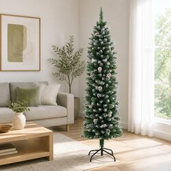 Warm and Practical 180cm Slim Christmas Tree for Your Home