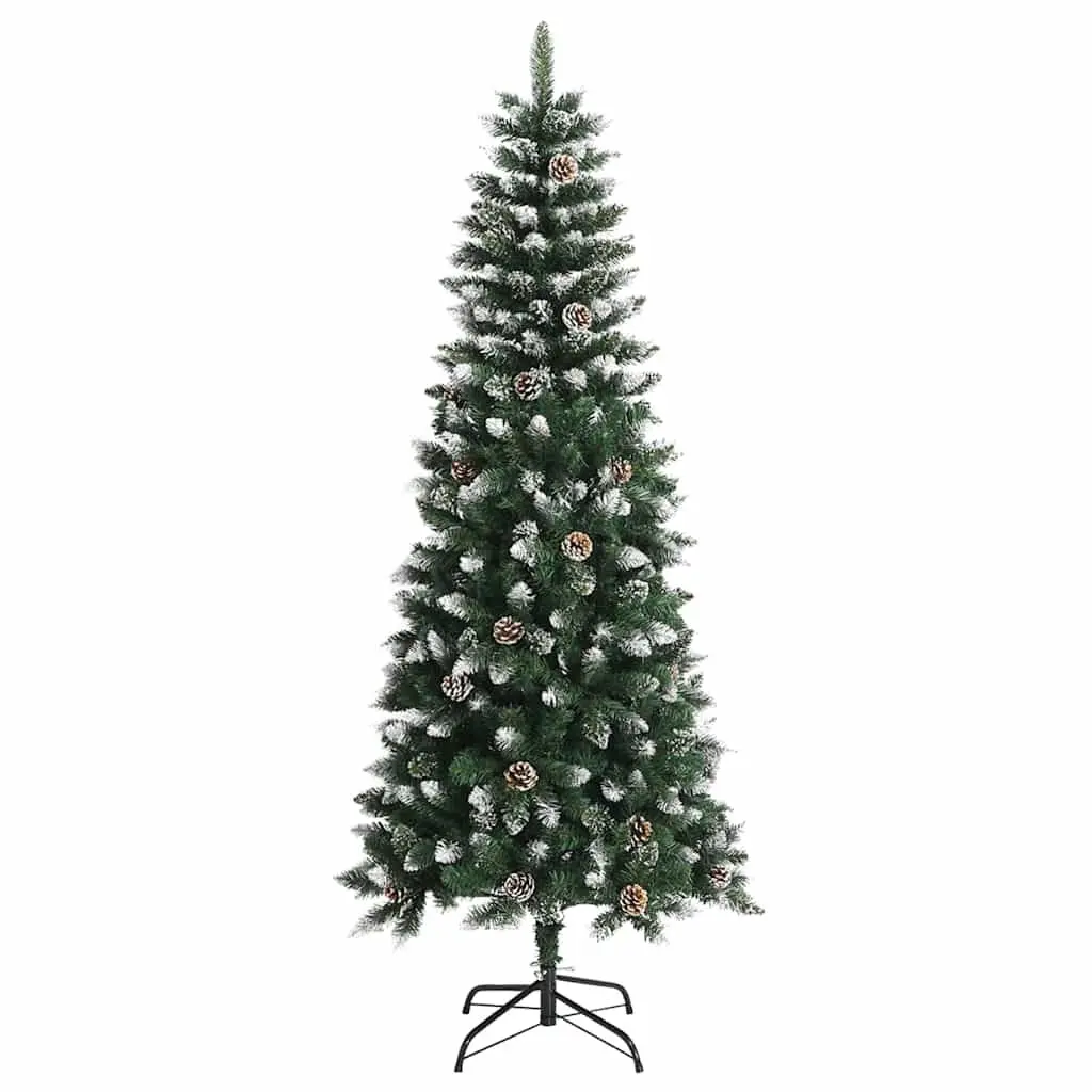 Artificial Christmas Tree 180cm Green PVC Hinged Branches