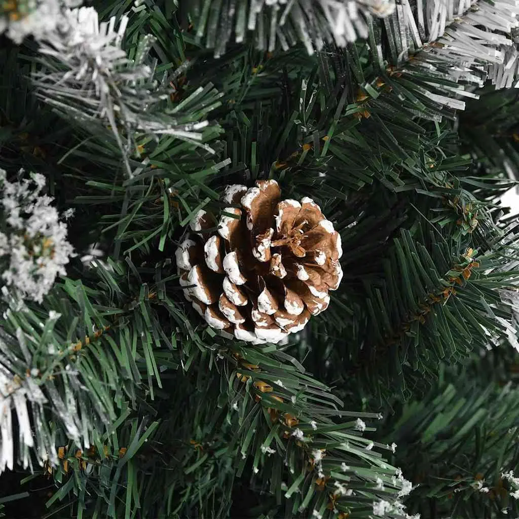Artificial Christmas Tree 210cm Green PVC Hinged Branches Bushy