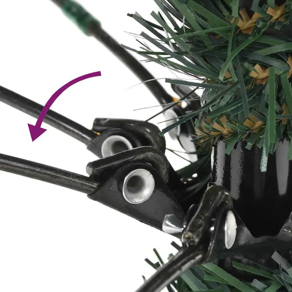 Artificial Christmas Tree 210cm Green PVC Hinged Branches Bushy