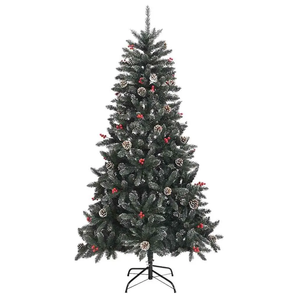 Artificial Christmas Tree 180 cm Green PVC Hinged Branches