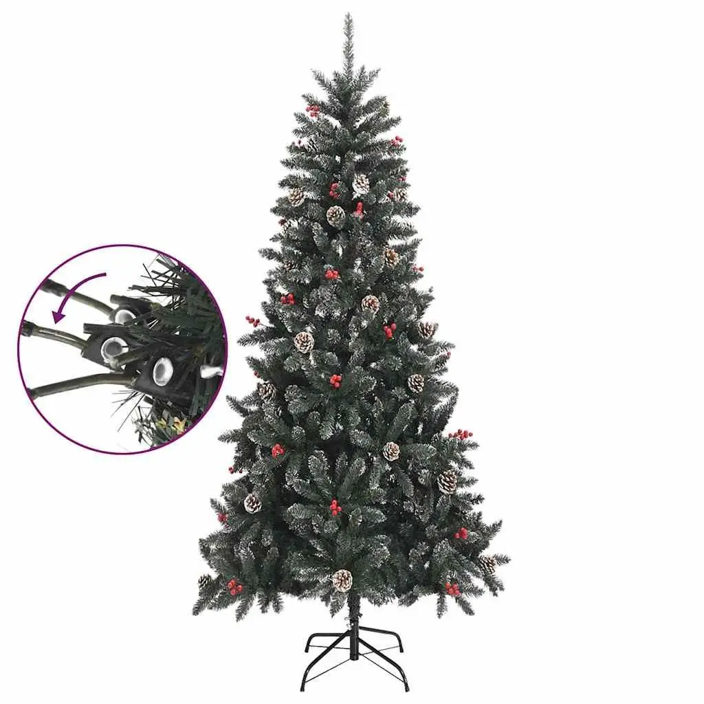 Artificial Christmas Tree 240cm Green PVC Hinged Branches